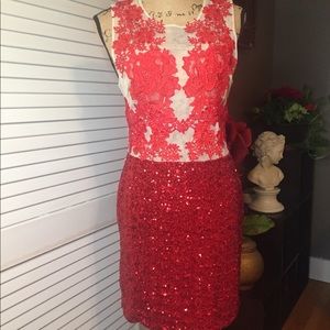 Sequin red dress